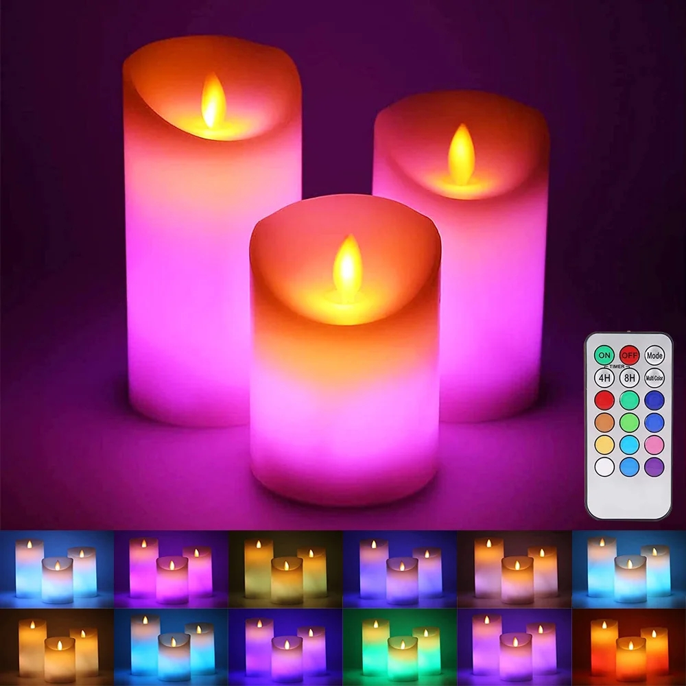 RGB color-changing LED candle set with remote control - Image 11