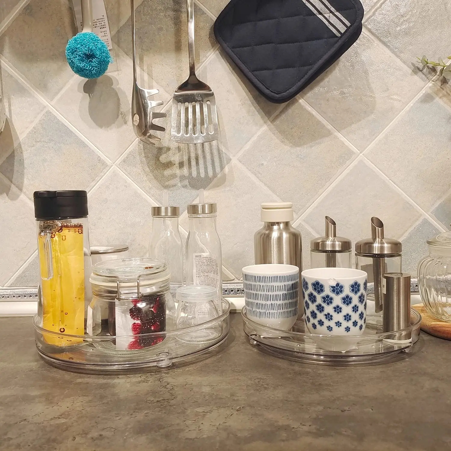 360° rotating kitchen organizer stand - Image 14