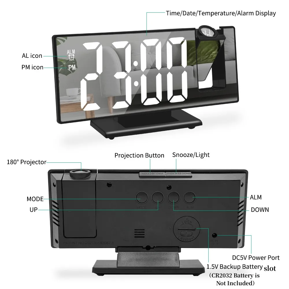 Multi-functional LED projection digital alarm clock - Image 15