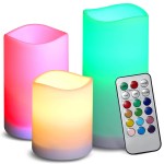 RGB color-changing LED candle set with remote control