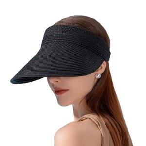 Women's sun visor straw hat
