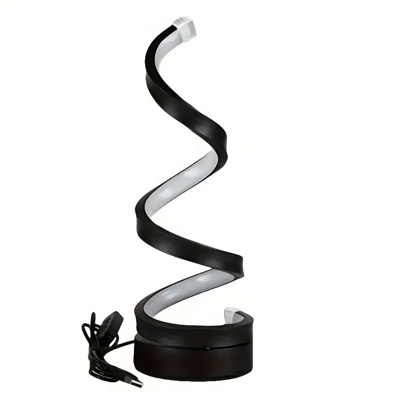 Dimmable spiral LED table lamp