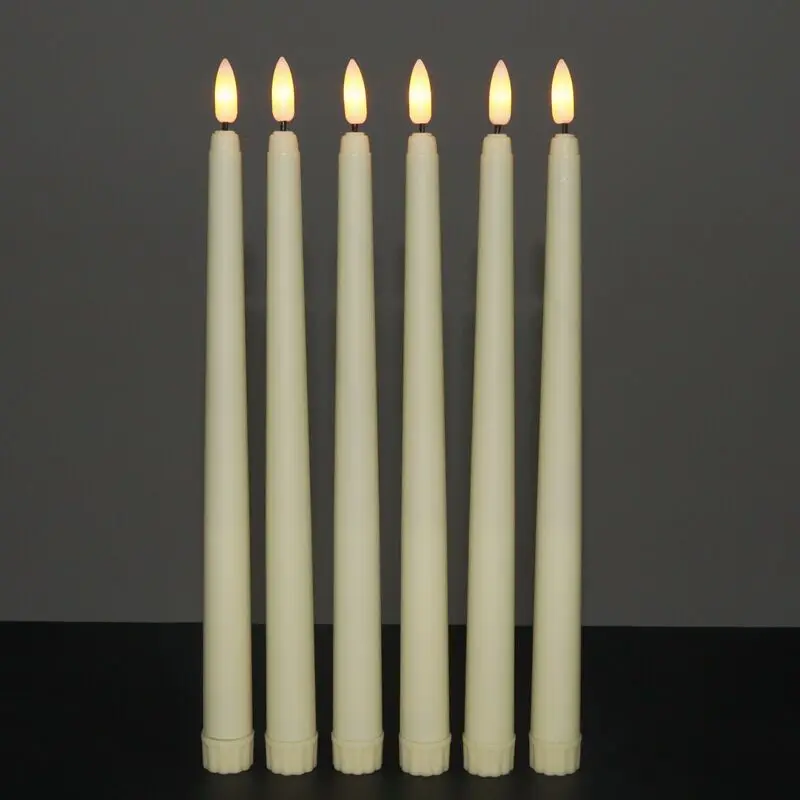 6 piece set flameless taper candles with remote control - Image 24