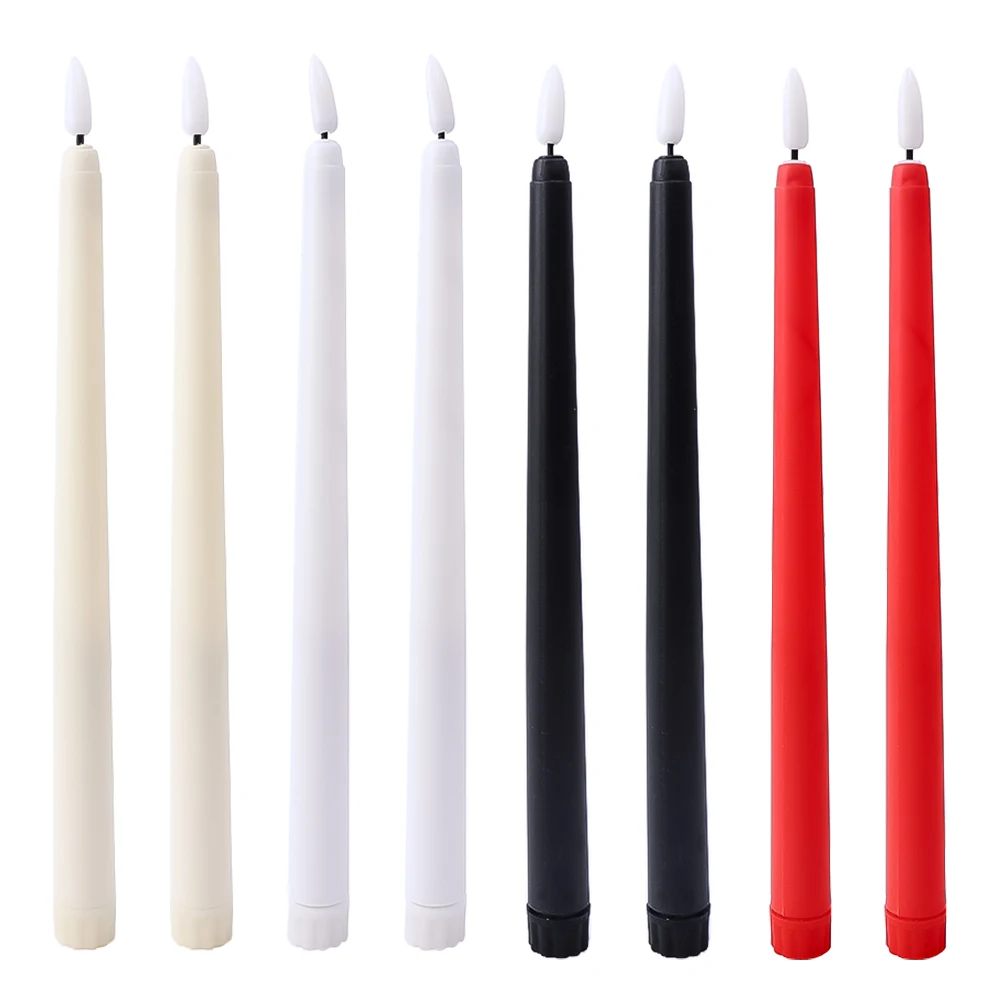 6 piece set flameless taper candles with remote control - Image 3