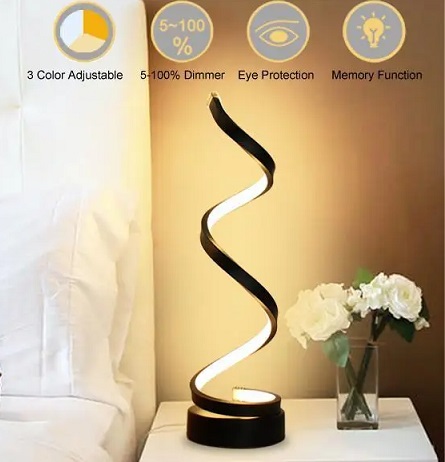Dimmable spiral LED table lamp - Image 7