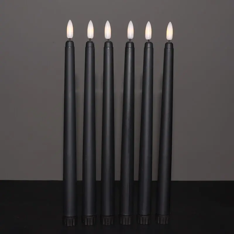 6 piece set flameless taper candles with remote control - Image 8