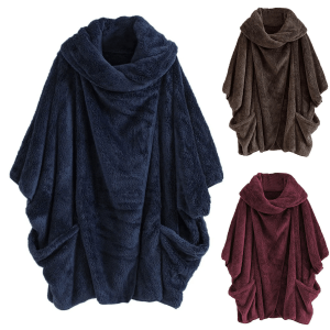Oversized warm fleecy jacket