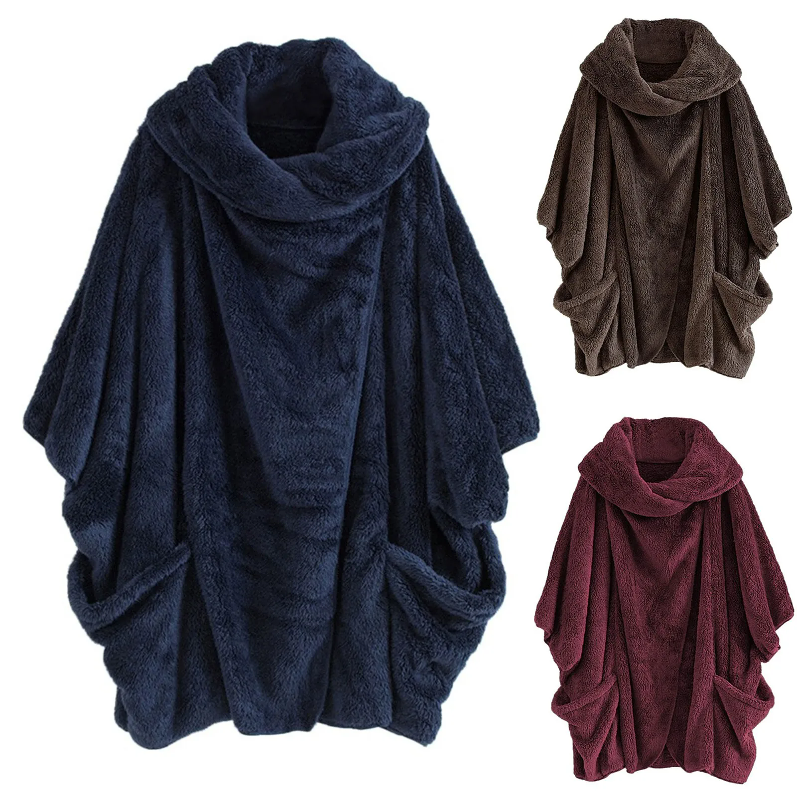 Oversized warm fleecy jacket