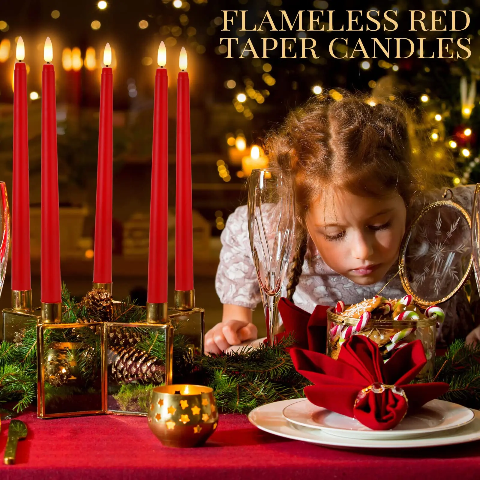 6 piece set flameless taper candles with remote control - Image 23
