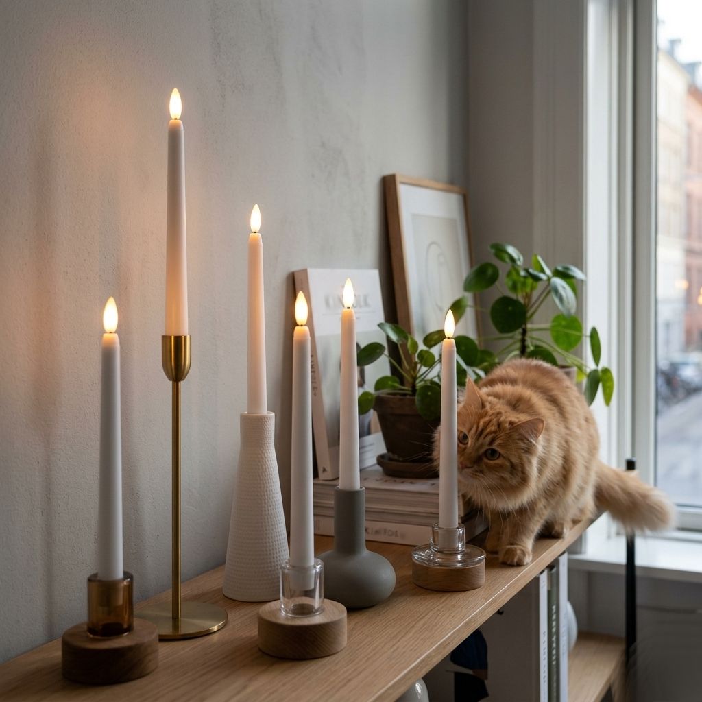 6 piece set flameless taper candles with remote control - Image 15