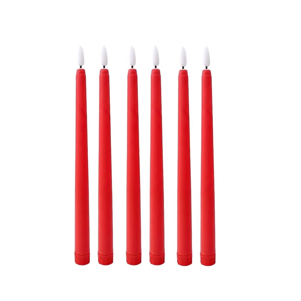 6 piece set flameless taper candles with remote control - Image 5
