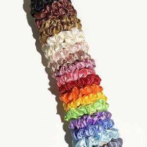 Silky hair scrunchies - 20pack