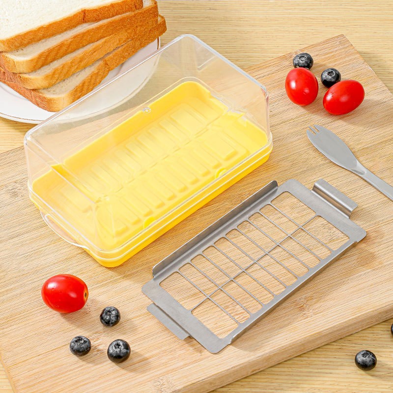 Butter slicer dish with lid and knife - Image 14