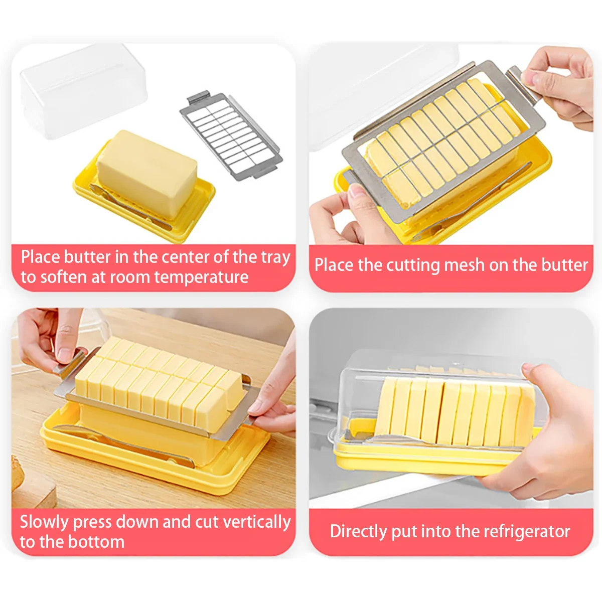 Butter slicer dish with lid and knife - Image 15