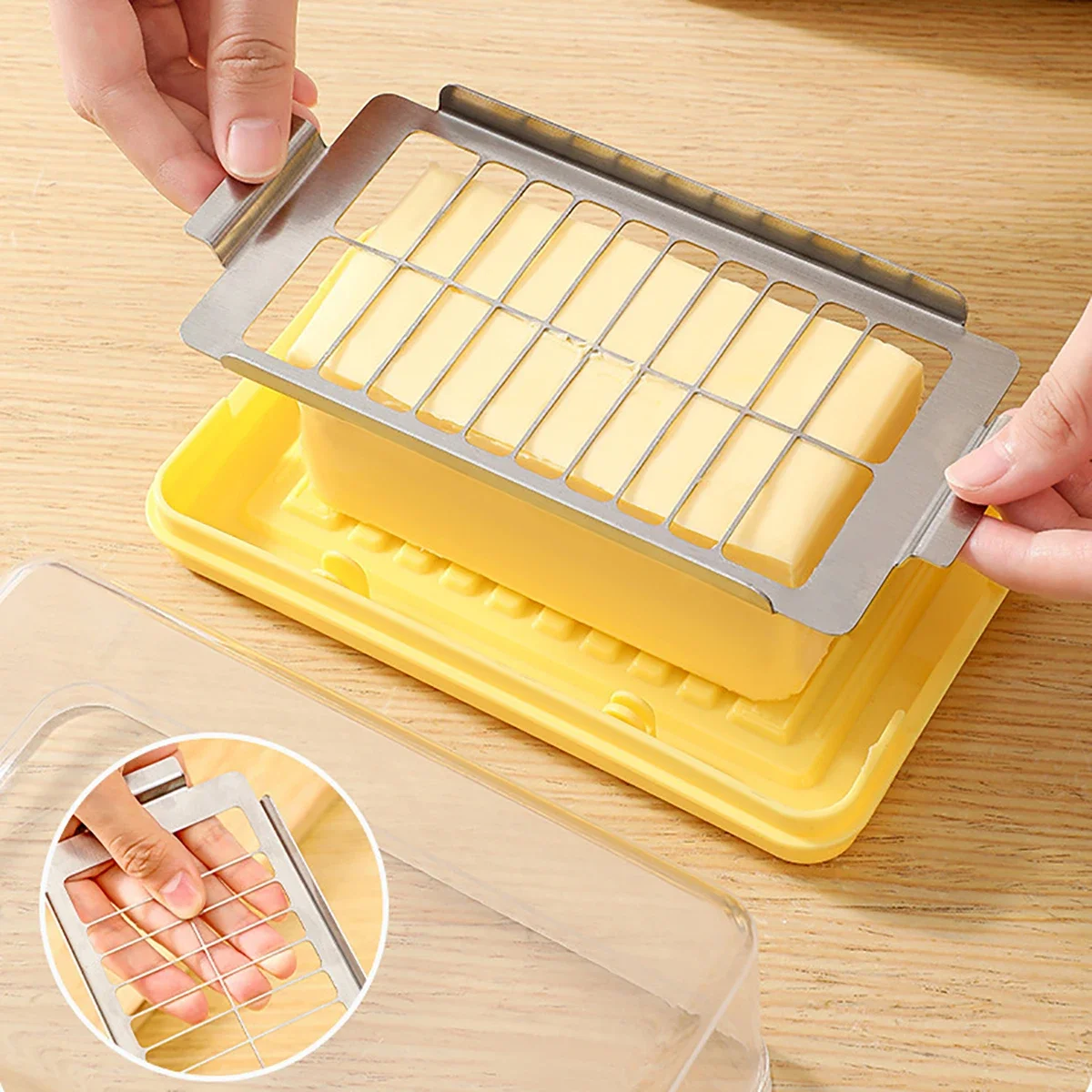 Butter slicer dish with lid and knife - Image 5