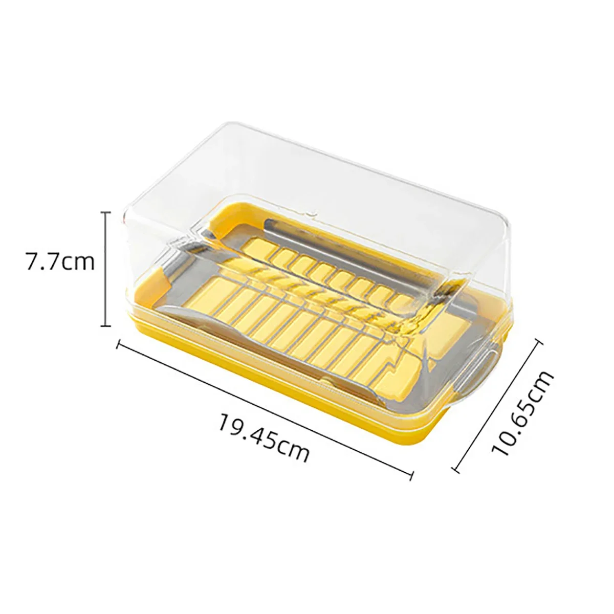 Butter slicer dish with lid and knife - Image 16