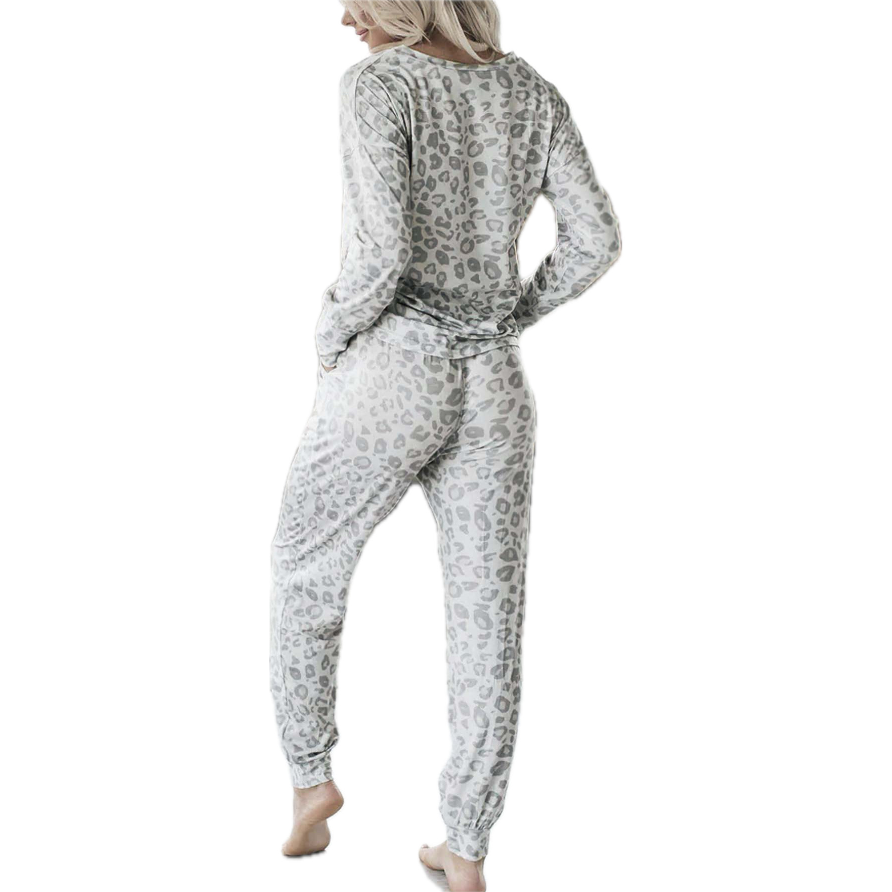 Leopard print home lounge-wear women's set - Image 17