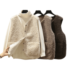 Warm fleecy women's vest