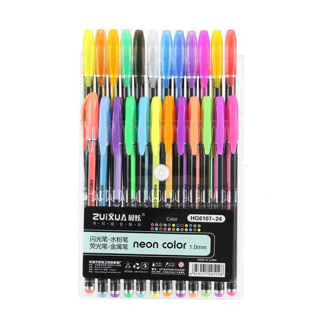 Colorful neon gel pens set - Image 13