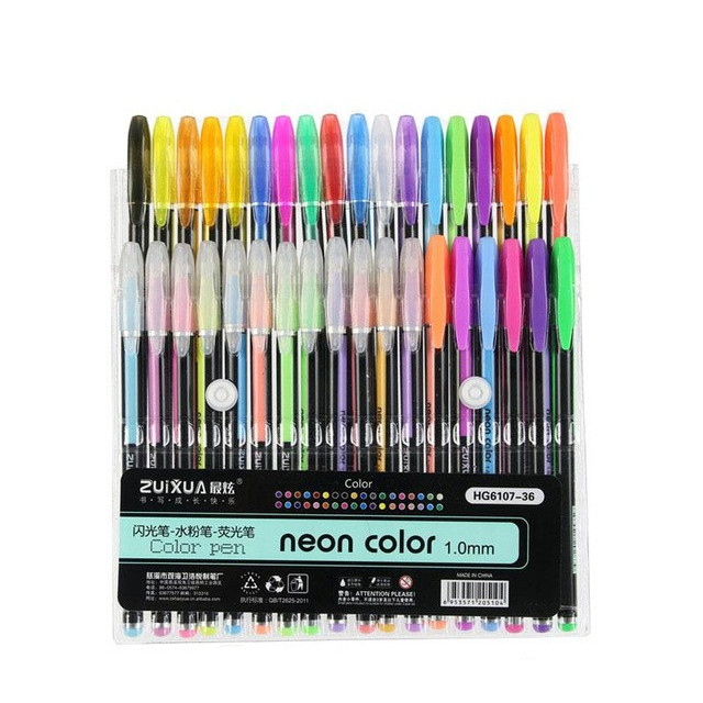 Colorful neon gel pens set - Image 14