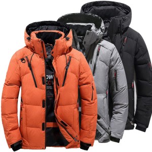 Warm hooded men's dawn jacket