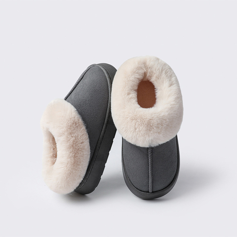 Warm indoor platform slippers