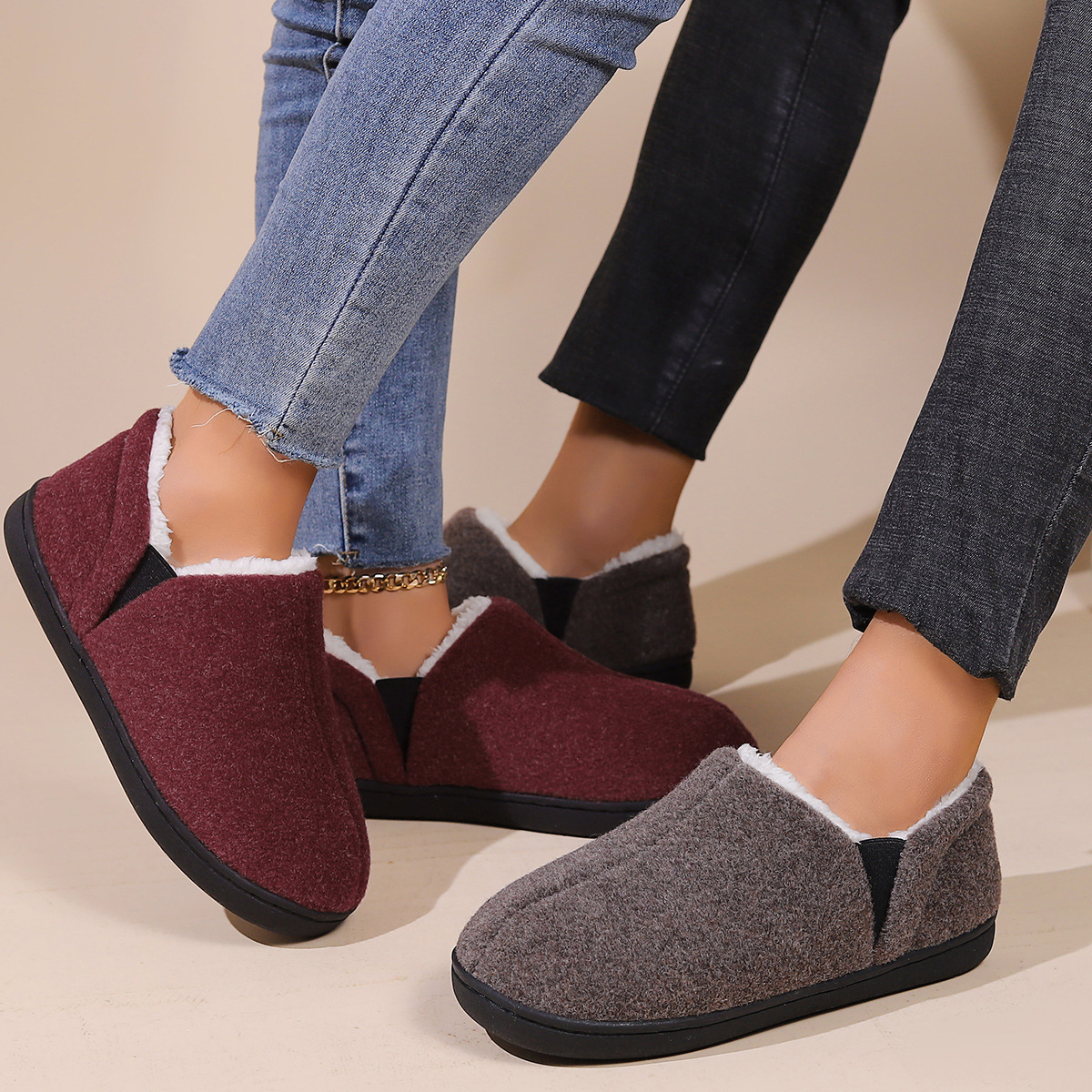 Warm unisex slip on indoor shoes - Image 14