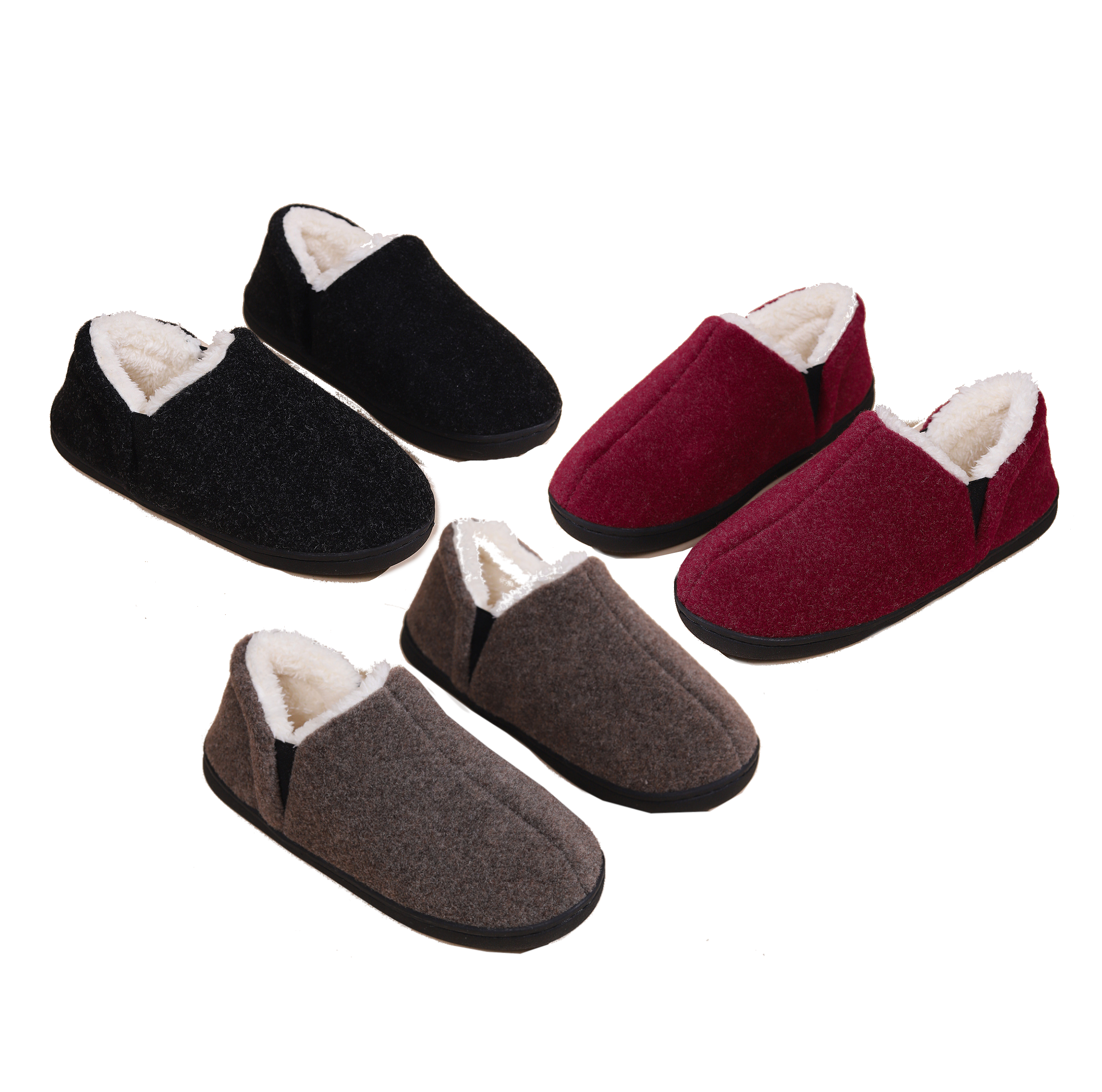 Warm unisex slip on indoor shoes