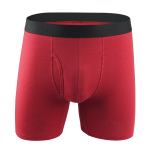 Comfortable long boxer shorts - 3pack red
