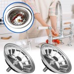 Stainless steel kitchen sink strainer - 2pack