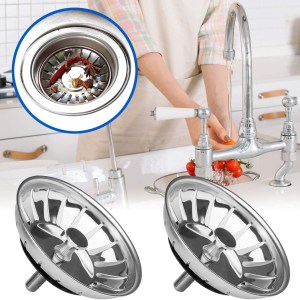 Stainless steel kitchen sink strainer - 2pack