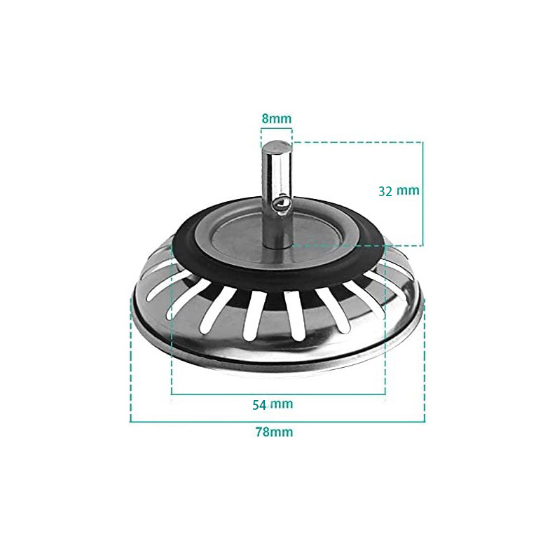 Stainless steel kitchen sink strainer - 2pack - Image 7
