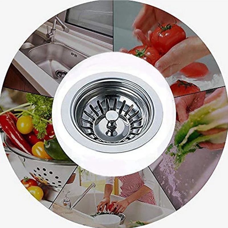 Stainless steel kitchen sink strainer - 2pack - Image 10