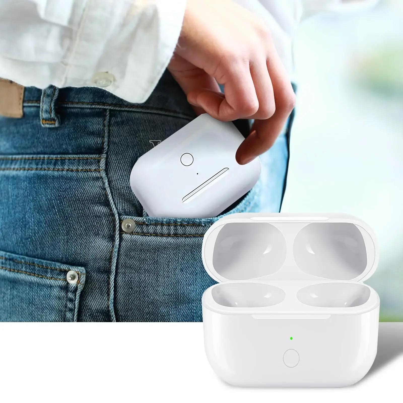 Wireless replacement charging case for Airpods Pro 1 and 2 - Image 9