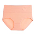 High waist embossed rose underwear for women - 3pack beige