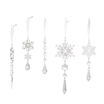 Christmas tree hanging snowflake ornaments - 10pack