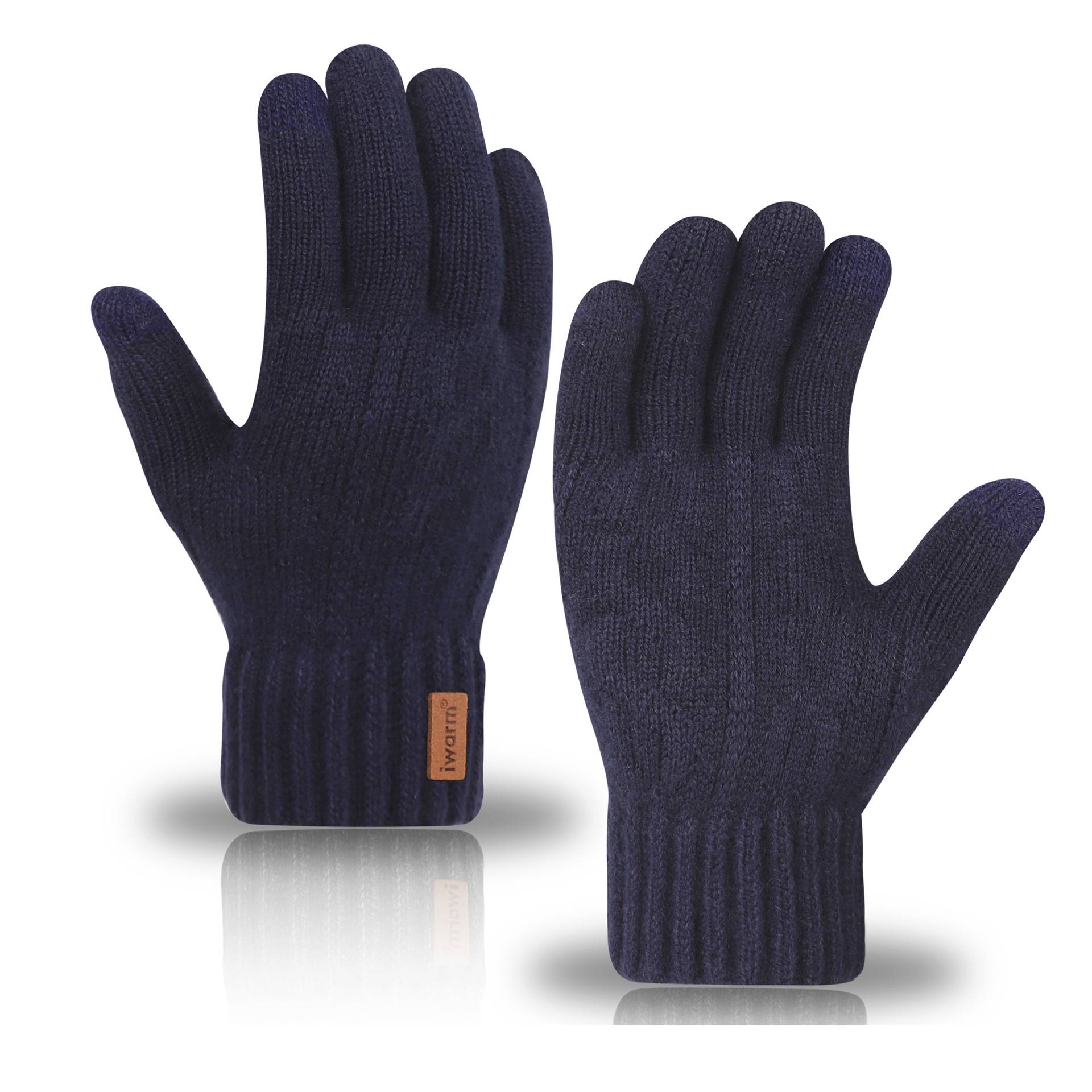 Warm knitted touchscreen gloves - Image 3