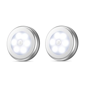6 LED motion activated cool white wall light - 2pack