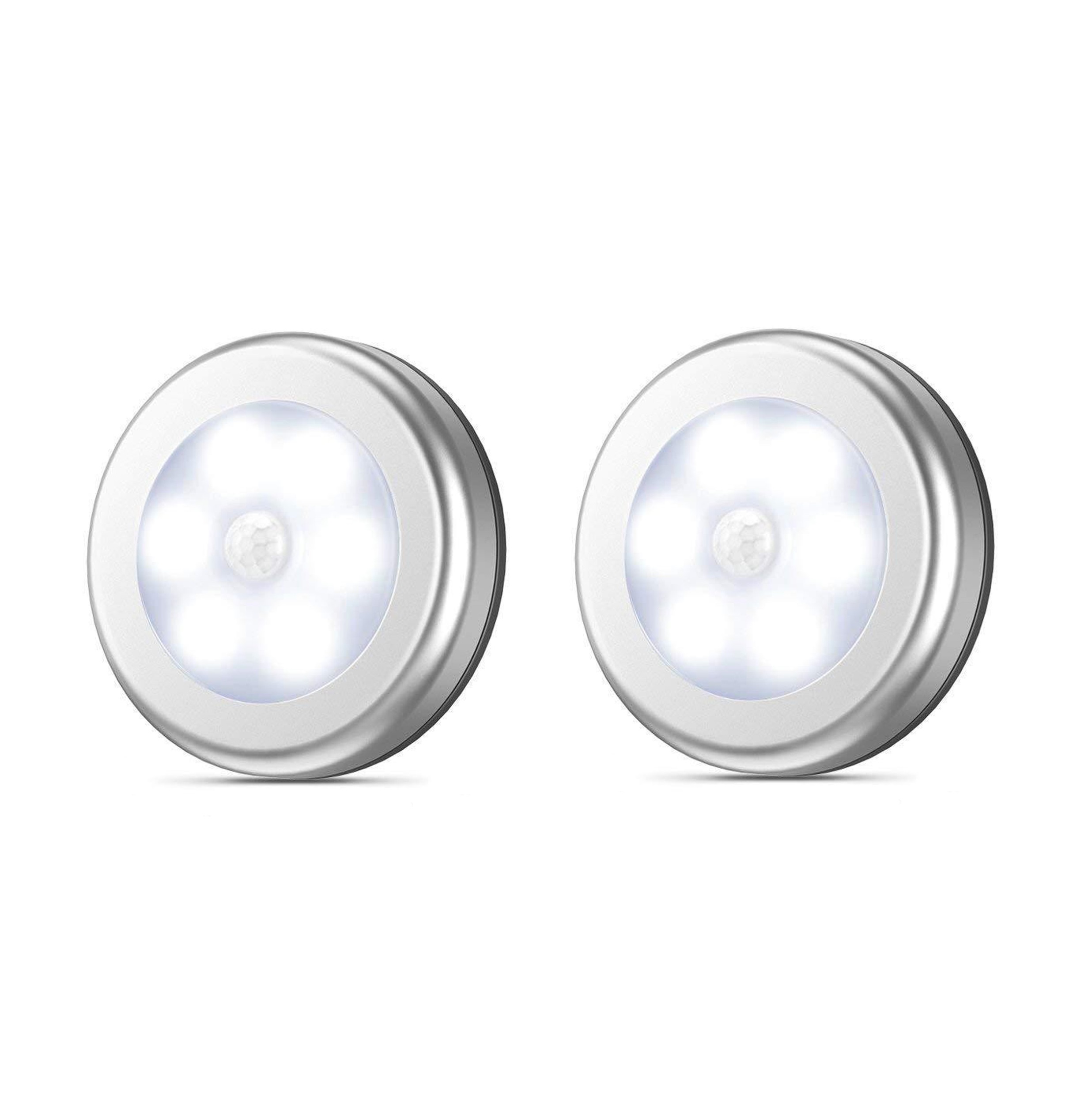 6 LED motion activated cool white wall light - 2pack