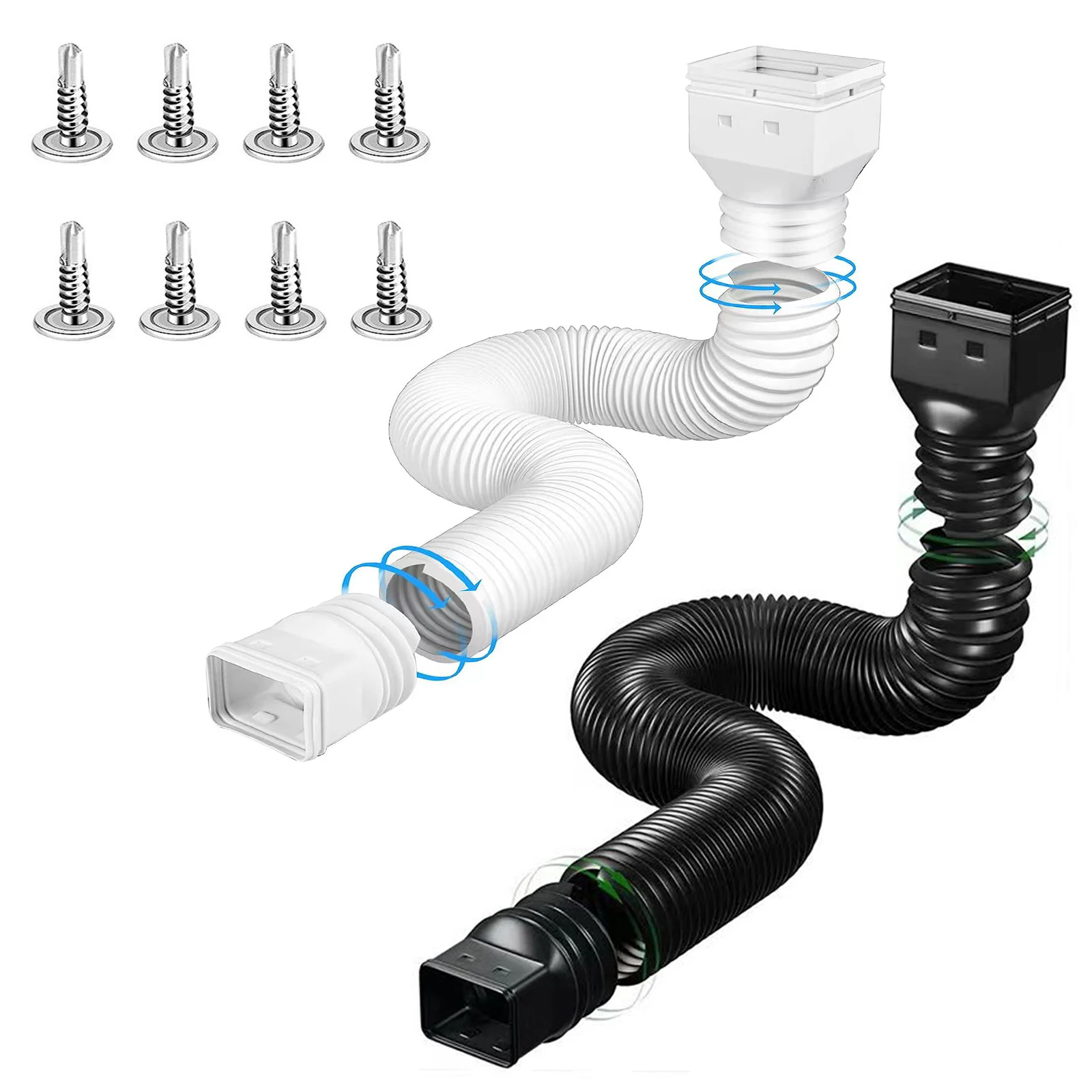 Downspout drain pipe extension with connector - Image 4