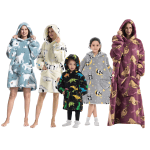 Oversized fleecy home-wear hoodie