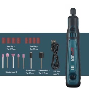 Mini portable cordless electric grinder kit