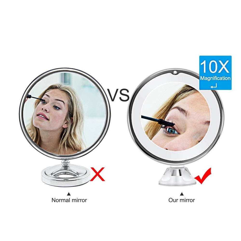 LED light flexible neck magnifying makeup mirror - Image 11