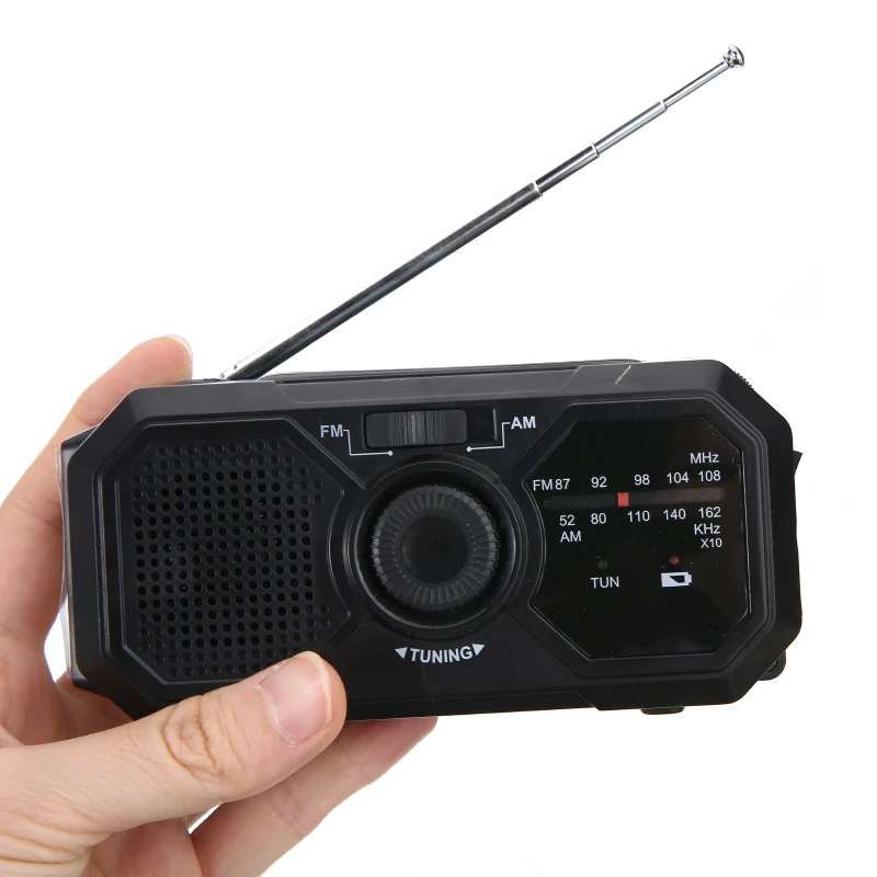 Solar powered emergency radio with LED light - Image 2