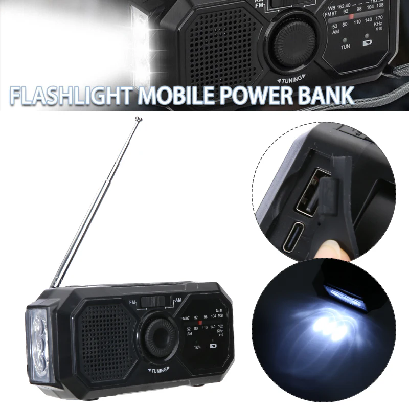 Solar powered emergency radio with LED light - Image 13