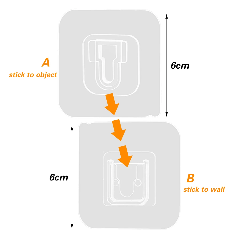 2 piece wall installation sticker hook - Image 4