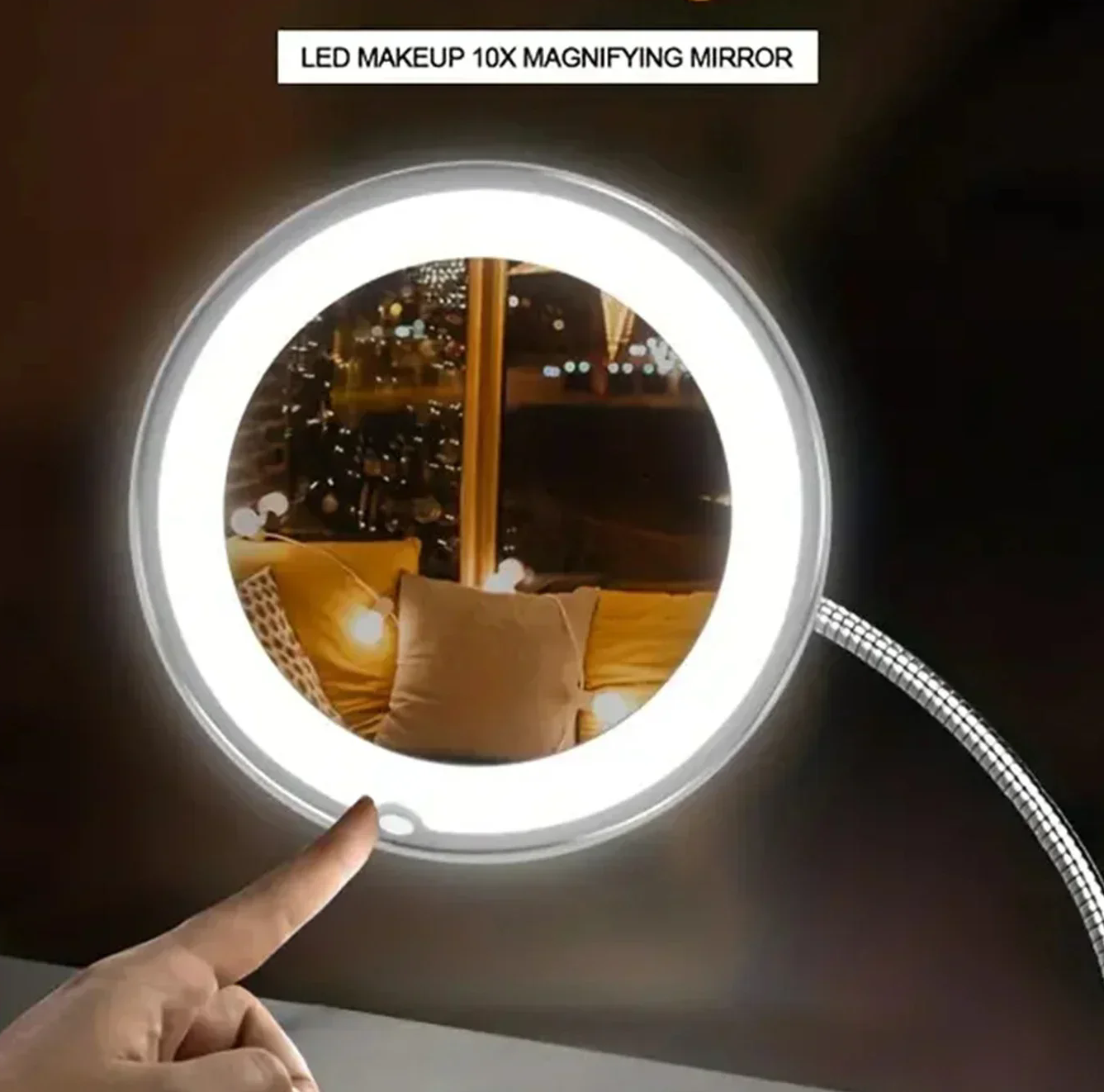 LED light flexible neck magnifying makeup mirror - Image 13