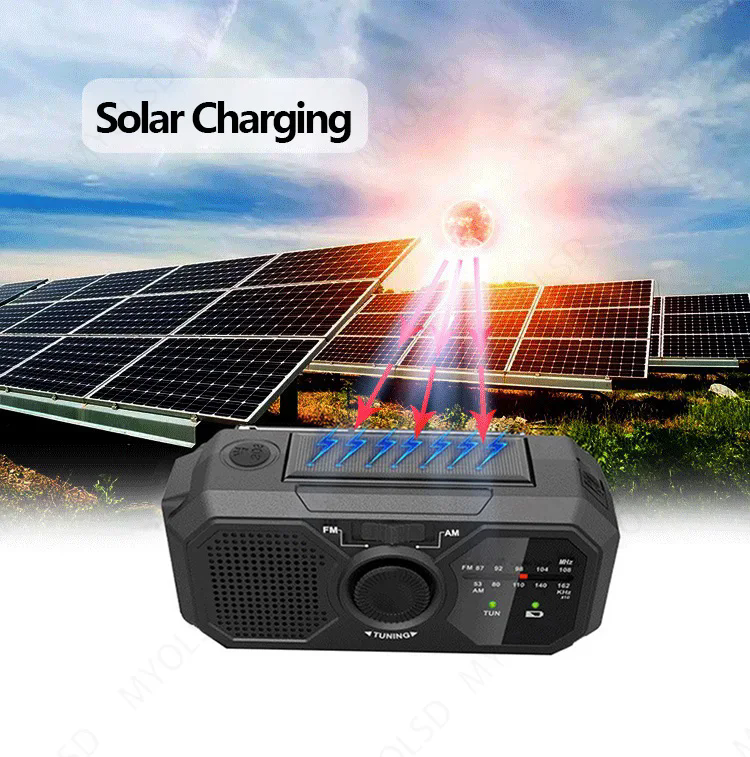 Solar powered emergency radio with LED light - Image 12