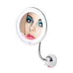 LED light flexible neck magnifying makeup mirror