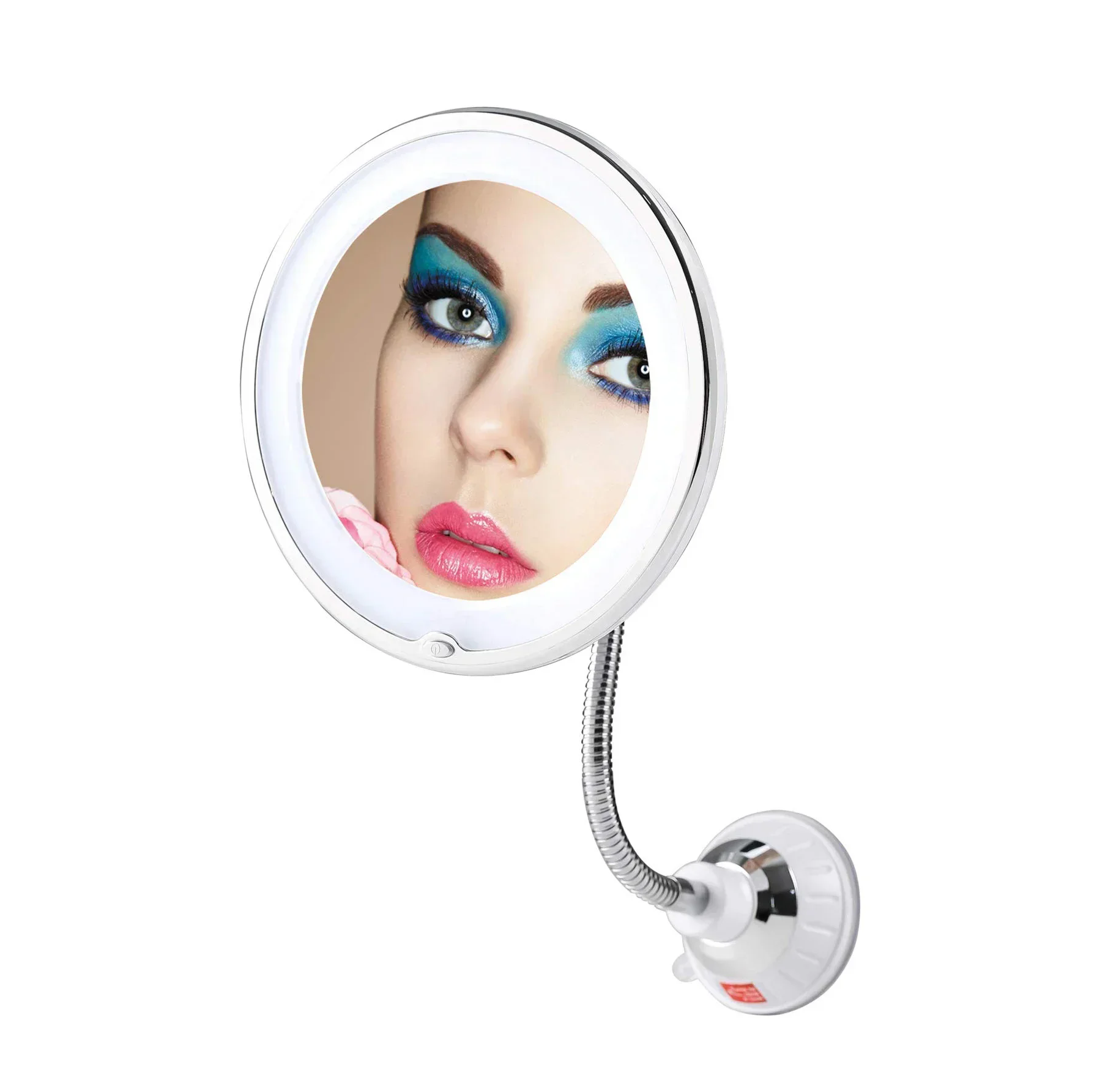 LED light flexible neck magnifying makeup mirror
